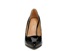 Elegant black pumps for women with a sleek design and glossy finish by Rag Company