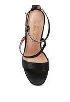 Stylish black satin ball heel shoes with elegant straps for chic women's fashion