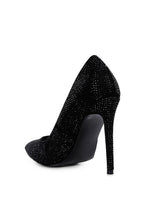 Black heat-seal court heels for women, perfect for formal occasions