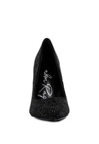 Black heat-seal court heels for women, perfect for evening events