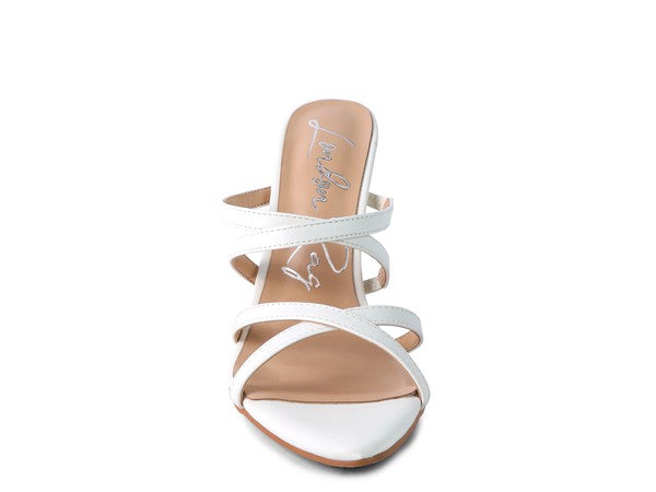 White strap high heel sandals for women's fashion and style