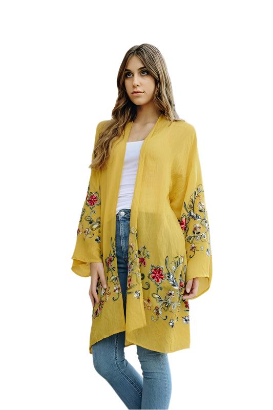 Yellow on sale kimono cardigan