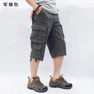 Men's Shorts Long Length Cargo Pocket Shorts For Men Summer Casual Shorts