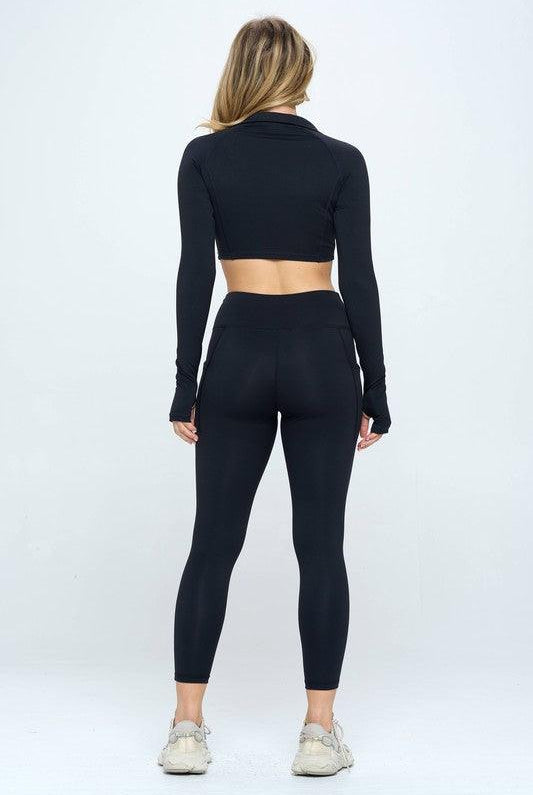 Women's Outfits & Sets Long Sleeve Activewear Set Top And Leggings