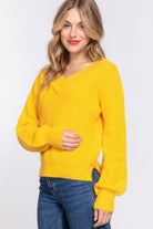 Women's Sweaters Long Sleeve Double V-neck Sweater