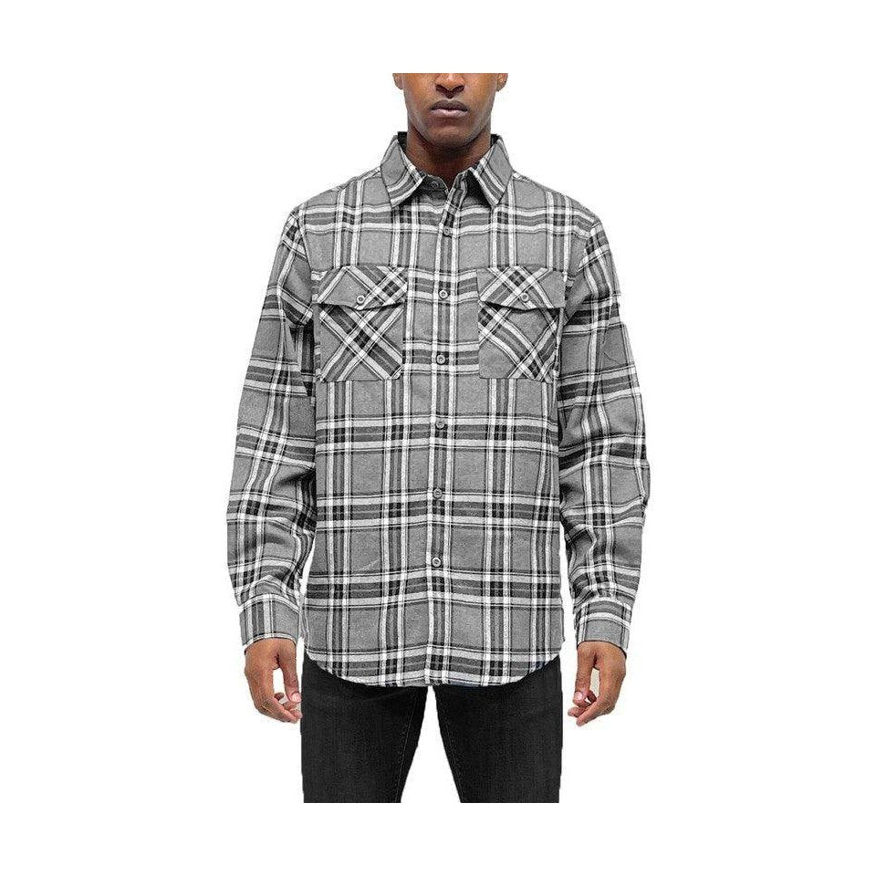 Long Sleeve Flannel Full Plaid Checkered Shirt - VacationGrabs