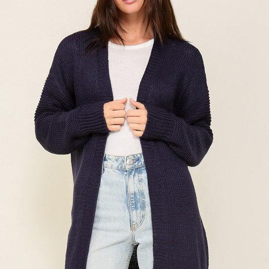 Women's Sweaters - Cardigans Long Sleeve Open Front Cardigan With Back Heart