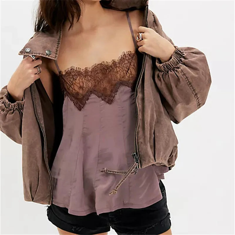 women's long sleeveless blouse in mauve, perfect for casual outings