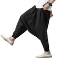 Loose fit mens vacation pants in black, perfect for stylish and comfortable outings