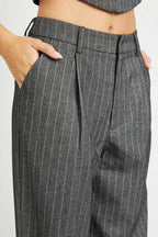 Loose Fit Pinstripe Pants - VacationGrabs