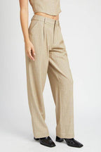 Loose Fit Pinstripe Pants - VacationGrabs