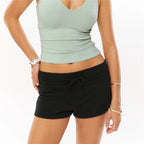 Black lounge shorts men, soft material for comfortable lounging