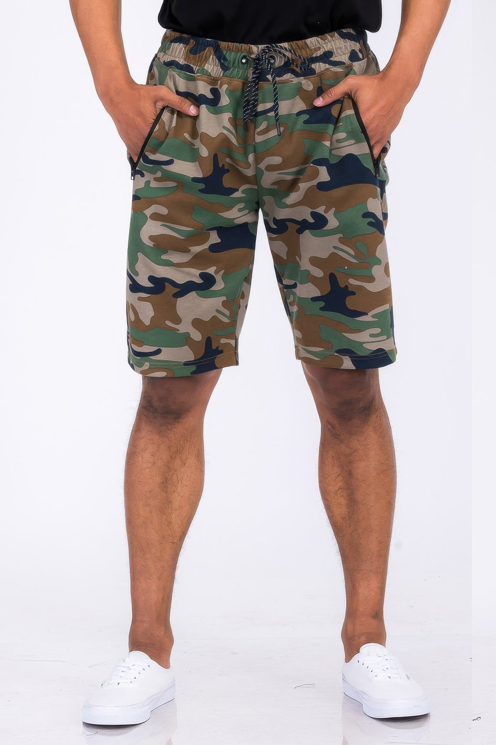 Camo lounge shorts men in breathable fabric for casual wear