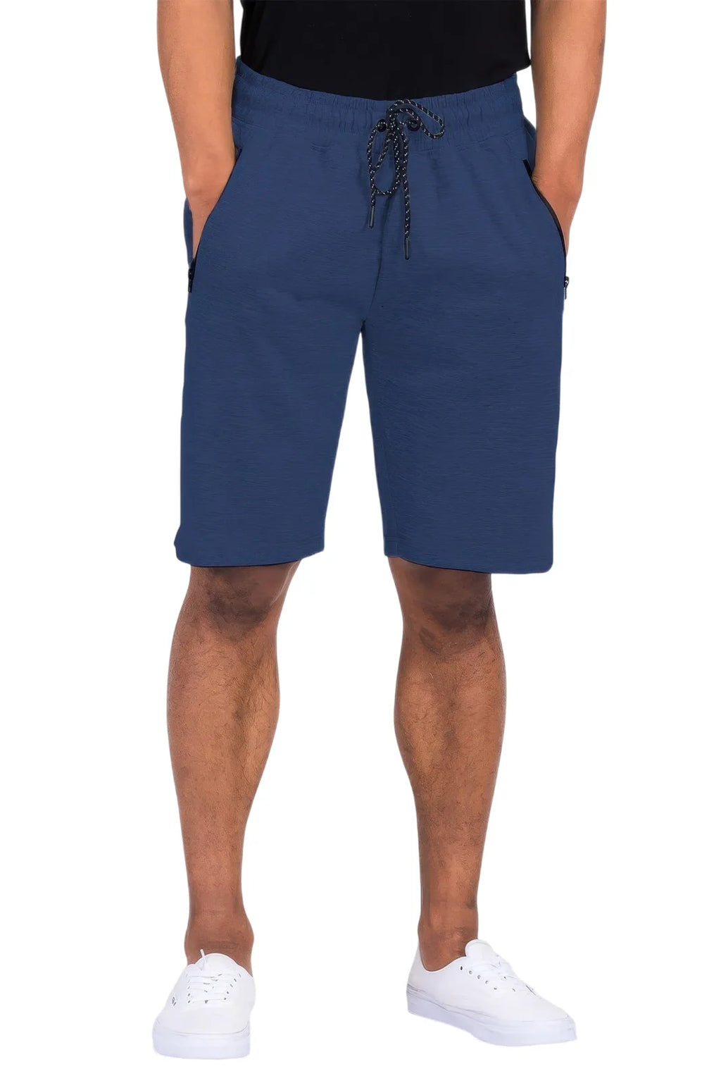 Men's blue lounge shorts men, comfortable cotton blend for casual wear