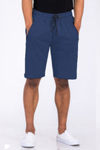Men's navy blue lounge shorts men, comfortable cotton blend for relaxation