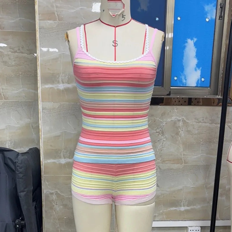 Women's colorful loungewear set, comfortable cotton for casual wear