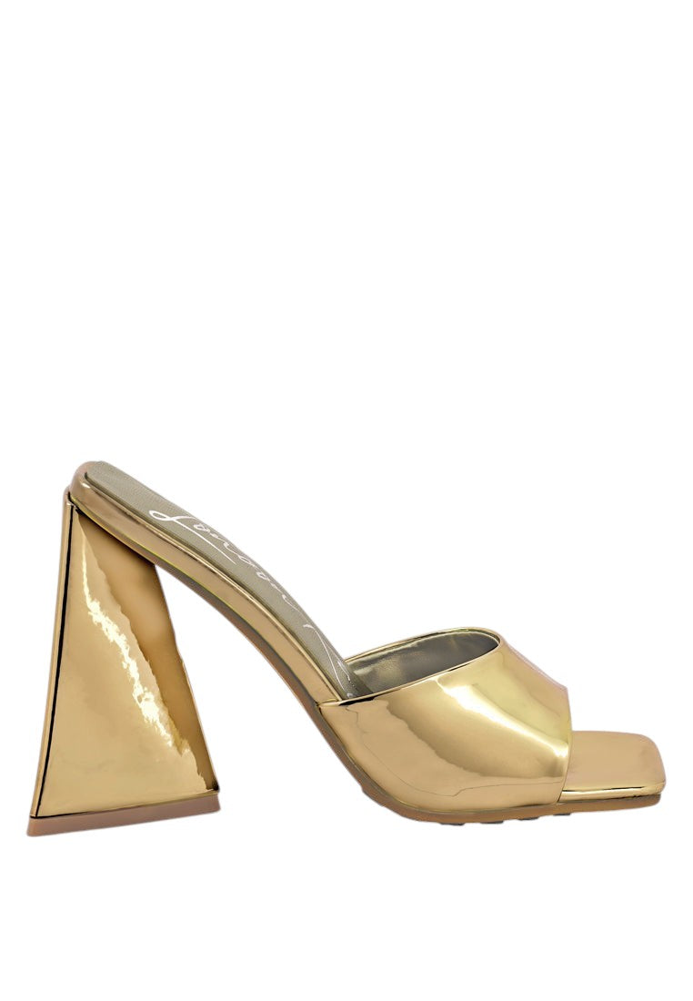 Lovebug Triangular Block Heel Sandals