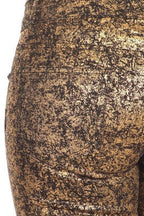 Low Rise Metallic Print Skinny Jeans Pants - VacationGrabs