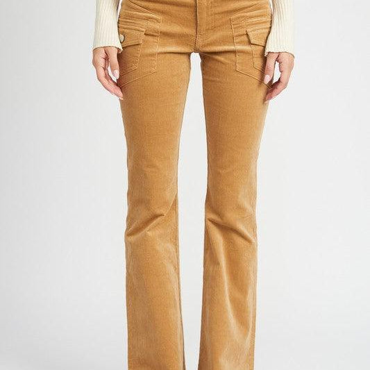 Women's Pants Low Rise Pants With Bell Bottom