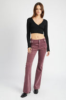 Women's Pants Low Rise Pants With Bell Bottom