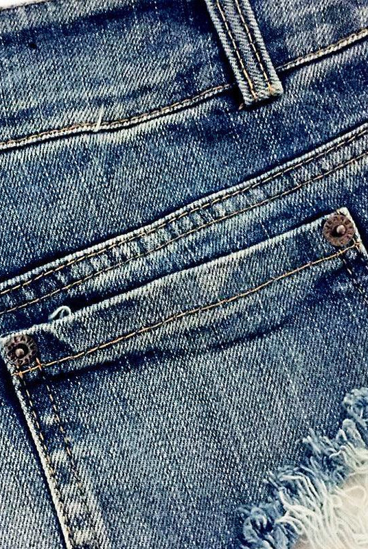 Women's Shorts Low Rise Waist Micro Denim Blue Jean Shorts