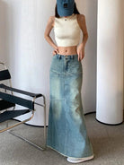 Women's Skirts Low-waist Denim Skirt Womens Maxi Long Fishtail Skirt