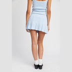 Low Waist Pleated Mini Skirt - VacationGrabs