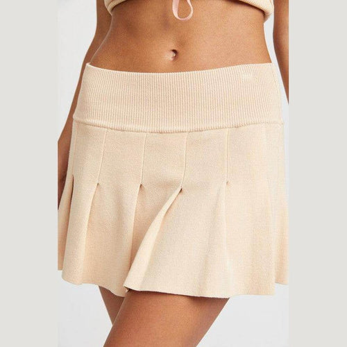 Low Waist Pleated Mini Skirt - VacationGrabs