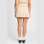 Low Waist Pleated Mini Skirt - VacationGrabs