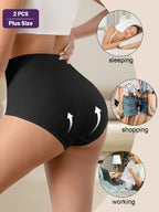 VacationGrabs seamless panties in black, perfect for sleeping, shopping, and working