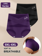 women's seamless panties, soft breathable fabric, plus size