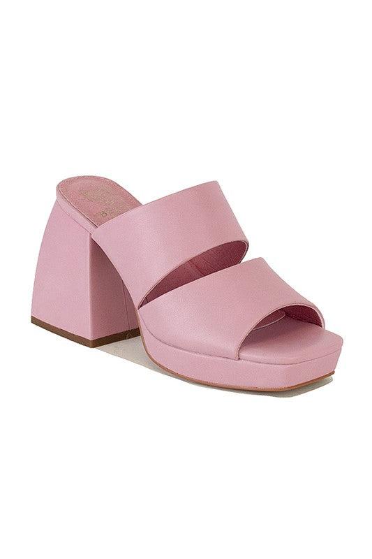 Women's Shoes - Sandals Lucy-05-Chunky Heel Mule