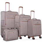 VacationGrabs luggage set in grey, stylish design for travel