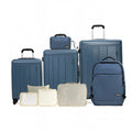 Blue VacationGrabs luggage sets it, durable polycarbonate for travel