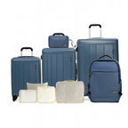 Blue VacationGrabs luggage sets it, durable polycarbonate for travel