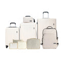 VacationGrabs white luggage sets it for travel, durable material and stylish design