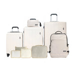 VacationGrabs white luggage sets it for travel, durable material and stylish design