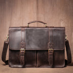 Brown leather laptop and bag for business or casual use