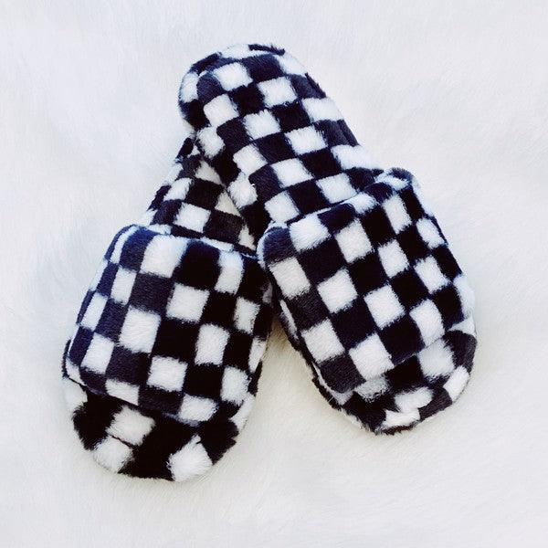 Women's Shoes - Slippers Luxe Lounge Checker Cozy Slippers