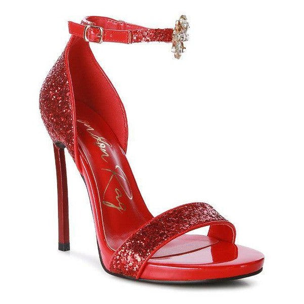 Stylish luxury black high heels with glittery straps and a chic design for elegant occasions