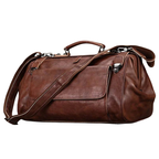 Luxury Leather Carry On Luggage Bag Real Cowskin Travel