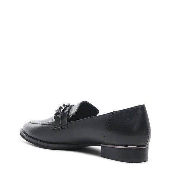 Rag Company luxury leather loafers in black with a sleek design and comfortable fit