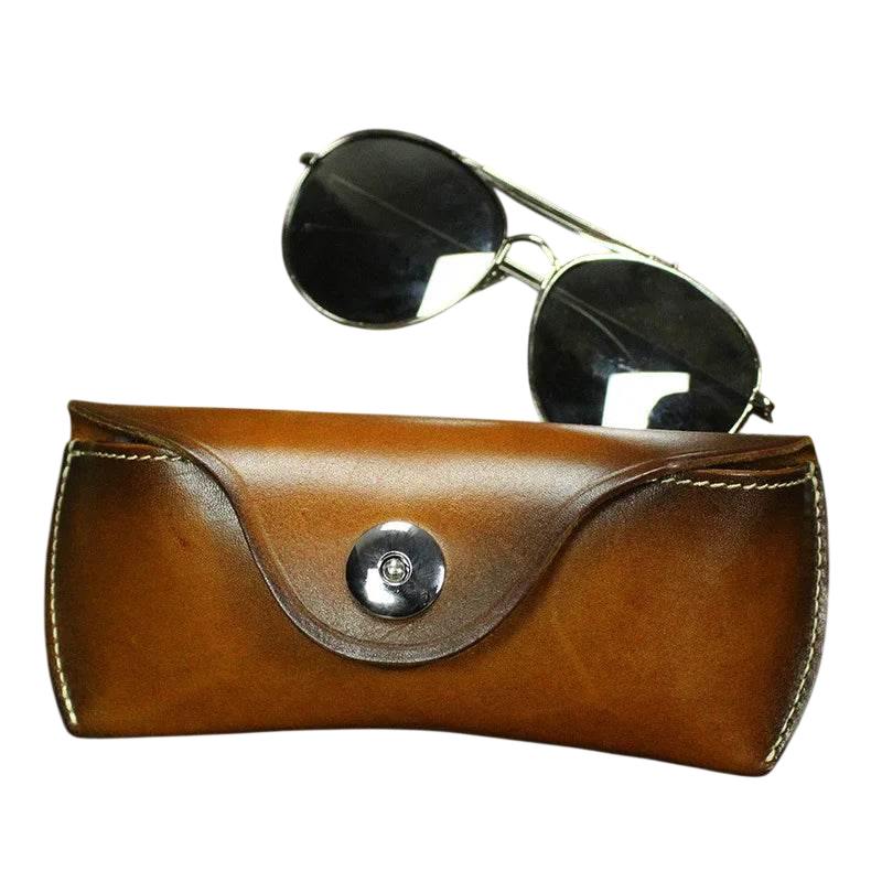 Luxury Leather Sunglass Cases Full Grain Eyeglass Case
