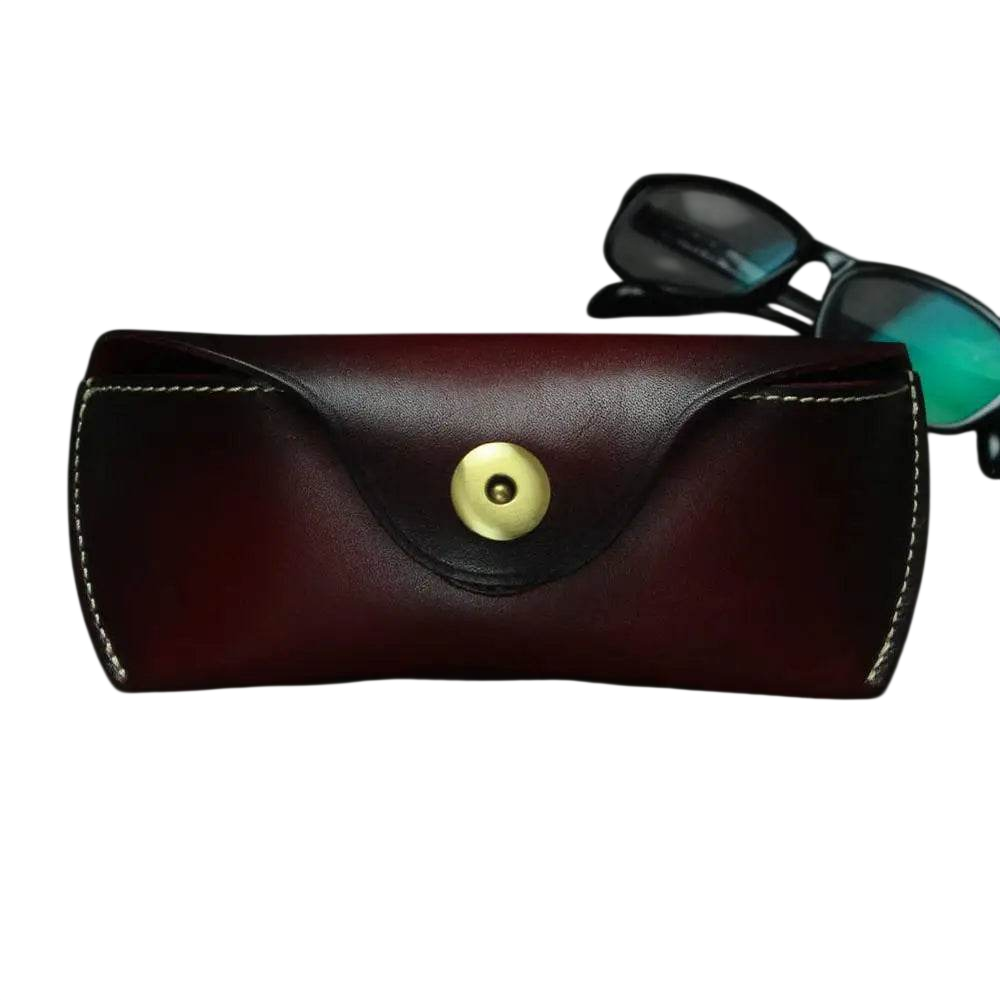 Luxury Leather Sunglass Cases Full Grain Eyeglass Case