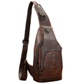 Luxury Men’s Leather Chest Bag Real Leather Crossbody Bag