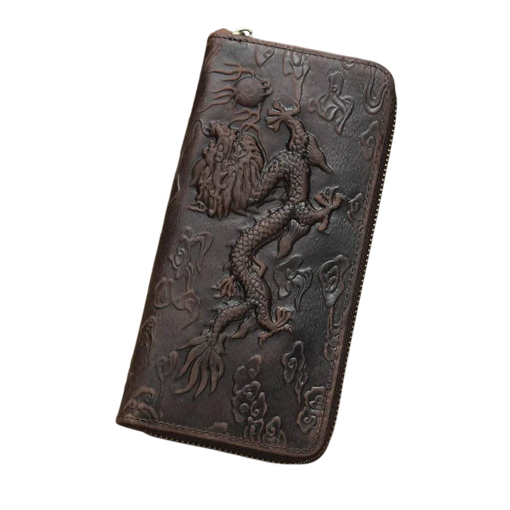 Luxury Men’s Leather Clutch Wallet Embossed