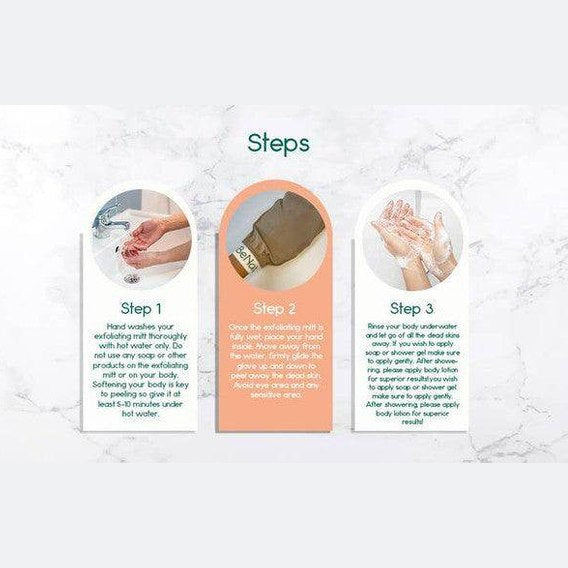 BeNat luxury raw silk bath glove for effective exfoliating and luxurious skin treatment