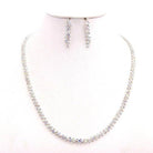 Bella Chic Women's Luxury Vacation Jewelry Necklace with Matching Earrings in Sparkling Crystal Design