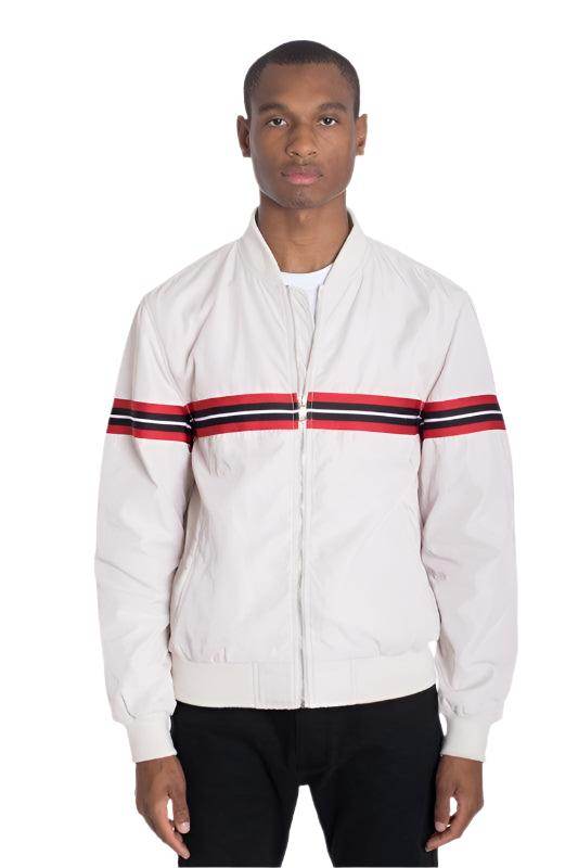 Luxury Woven Taped Bomber Jacket - VacationGrabs