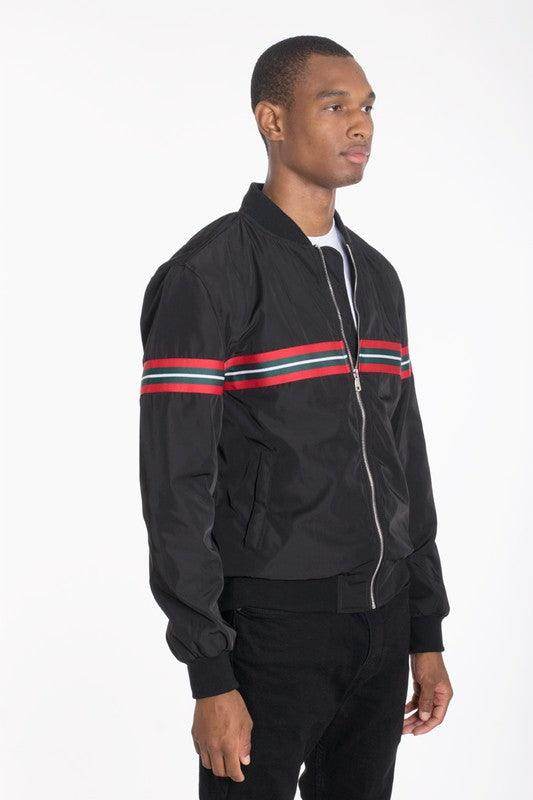 Luxury Woven Taped Bomber Jackets - VacationGrabs